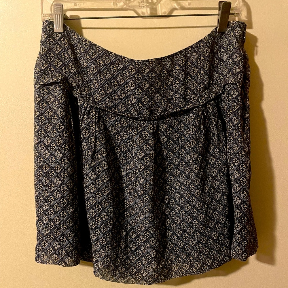 Madewell, navy, ivory skirt size 8
